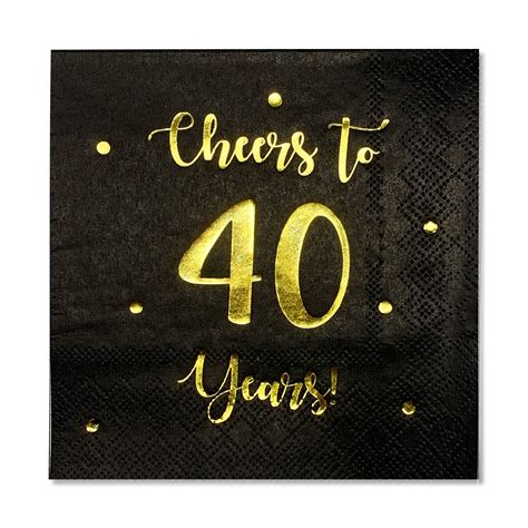 cheers 40 years|cheers to 40 years napkins.